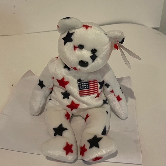 NEW TY Beanie Baby Glory Bear - Picture 1 of 7